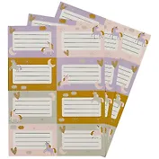 Наклейки для тетрадей 24шт "Единорог"