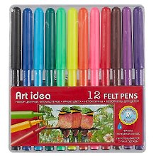 Фломастеры Art idea, 12 цветов