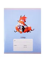 Тетрадь в линейку Listoff, "Лисички", 12 листов, в ассортименте