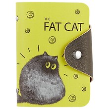 Визитница «Fat Cat», 20 карт, PU, 11х8 см