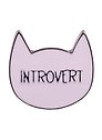 Значок Pin Joy Котик-интроверт (металл)