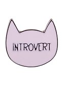 Значок «Котик-интроверт», металл, Pin Joy - 0