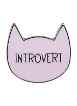 Значок Pin Joy Котик-интроверт (металл)