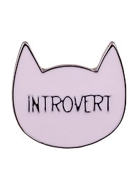 Значок «Котик-интроверт», металл, Pin Joy