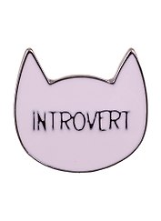 Значок Pin Joy Котик-интроверт (металл)