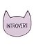 Значок Pin Joy Котик-интроверт (металл) - 0