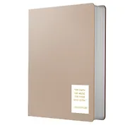 Записная книжка А6+ 136л кл. "NUANCES. Крем-брюле" 7БЦ, иск.кожа, нашивка, скругл.углы, ляссе