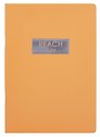 Тетрадь А4 48л кл. "Peach Fuzz" скрепка, мел.картон, выб.лак, печ.пантон, ламинация soft touch, тиснение фольгой