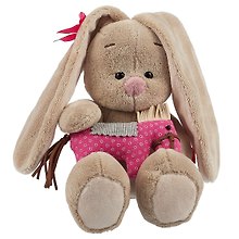 Мягкая игрушка Зайка Ми с розовой лошадкой (15 см) (SidX-263)
