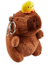 Брелок Капибара с цыпленком (текстиль) (14 см) (12-0675-Z3)
