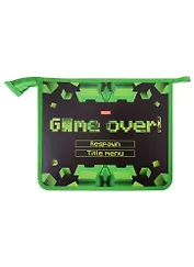 Папка для тетрадей А5 "Game over" молния, пластик