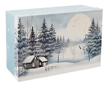 Коробка подарочная "СНЕЖНЫЙ ЛЕС" 28.5*18.5*12см, Новый год, картон 