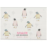 Альбом для рисования Academy Style, "Пингвины", А4, 40 листов, на склейке