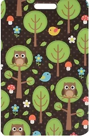Чехол для карточек Совы и птички в лесу