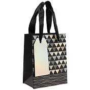 Пакет А6 14*11*6 Triangles Black нейтр., бум.мат.ламинат