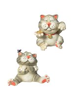 Фигурка Кот с бабочкой (7см) (537-208)
