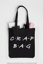 Сумка-шоппер. Crap bag (черная, 38х43 см, длина ручек 58 см)