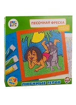 Песочная фреска.  Маугли (рамка из вспененного полимера) Союзмультфильм
