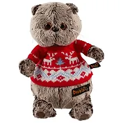 Мягкая игрушка Басик в свитере с оленями (22 см) (Ks22-089)
