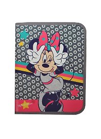 Папка для тетрадей «Minnie Mouse» А5, пластик, на молнии с трёх сторон, Academy Style