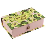 Шкатулка-книга с пуговицей картон S Авокадо (18,5х12х5см) (12-Kairui-BB2017-001)