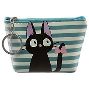Кошелек на молнии Кошка с бантом (кожзам) 11*9см (ПВХ бокс)