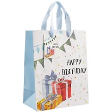 Пакет А5 23*18*10 Birthday Party нейтр., бум.мат.ламинат