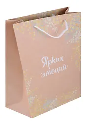 Пакет А4 32*23*9 "Ярких эмоций" крафт, женск.