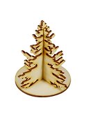 Фигурка 3D Елка-2 (151931) (89х85х74мм) (игрушка из дерева) (упаковка) - 0