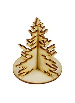 Фигурка 3D Елка-2 (151931) (89х85х74мм) (игрушка из дерева) (упаковка)