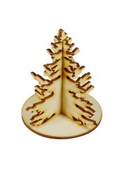 Фигурка 3D Елка-2 (151931) (89х85х74мм) (игрушка из дерева) (упаковка)