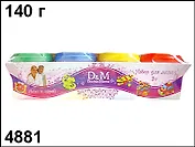 Масса для лепки (4цв) (140гр) (4881) (Делай с мамой)