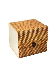 Шкатулка квадратная рябь (545601) (соломка) (10х9х9см)