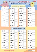 Многоразовый тренажер "Пиши и стирай. Сложение и вычитание"