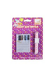 Набор для шитья (FD050001) (C13993) (10 иголок с нитками 10цв.+cм лента) (блистер)