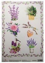 Декупажная карта Цветущая лаванда 1 21*30см