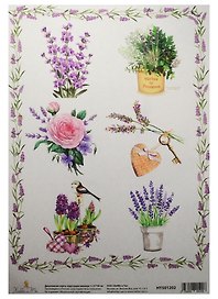 Декупажная карта Цветущая лаванда 1 21*30см