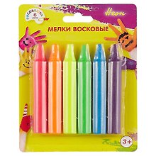Восковые мелки, 6 цветов, Рисовашка