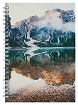 Тетрадь в линейку Listoff, "Пейзаж в горах", 100 листов