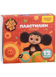 Пластилин «Чебурашка», 12 цветов, 180 г, Мульти-Пульти