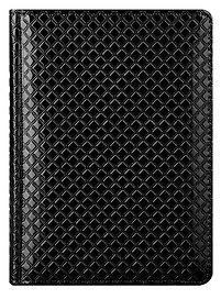 Ежедневник недат. А6+ 96л "Clutch" черный, тв.переплет, поролон, двойное ляссе, золот.срез, перф.углы, In Folio