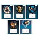 Тетрадь в линейку Listoff, "Девочки-звездочки", 12 листов, в ассортименте