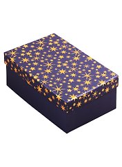Коробка подарочная Ночные звезды 21*14*8,5см, картон