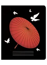 Тетрадь в клетку Эксмо, "Аниме. Японский зонтик и бабочки", 48 листов