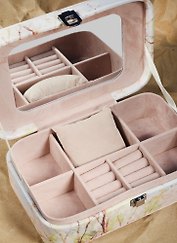Шкатулка для драгоценностей с зеркалом (23х15х7) кожзам (6711005)