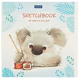 Скетчбук «Забавные зверята», 40 листов, 16.5 х 16.5 см