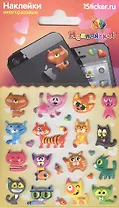 Набор для творчества, ЛИПЛЯНДИЯ, Наклейки многоразовые, Кошки непоседы 6893/16893