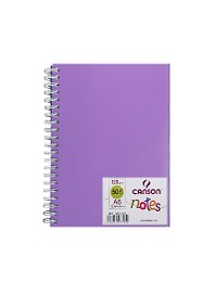 Блокнот для эскизов А6 50л "Notes" 120г/м2, фиол.пласт.обл, спираль, Canson