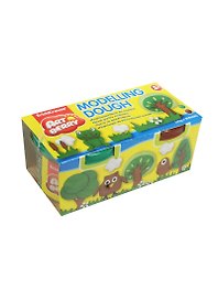 Пластилин на растит. основе Modelling Dough (32717) (2 банки/100гр.) (зел.+коричн.) (3+) (упаковка)