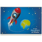 Альбом для рисования «Ракета» Listoff А4, 20 листов, скрепка - 0